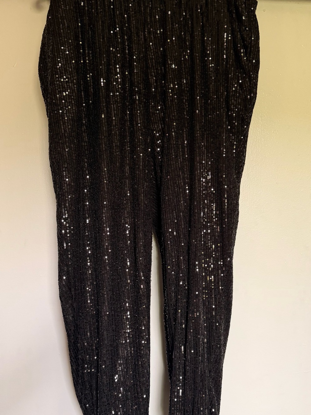 Sequined Black Pants